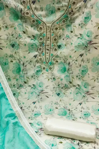 multicolor cotton hand embroidery dress material
