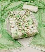 multicolor cotton hand embroidery dress material