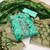 sea green organza hand embroidery dress material