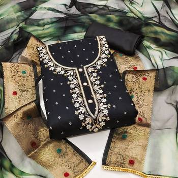 black cotton woven dress material 1