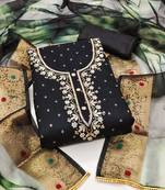 black cotton woven dress material