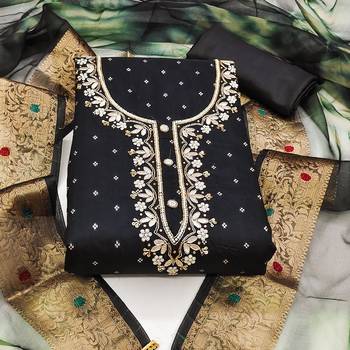 black cotton woven dress material 3