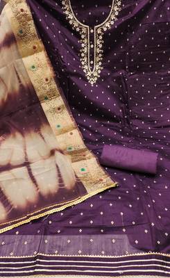 burgundy cotton woven dress material 2