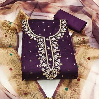 burgundy cotton woven dress material 3