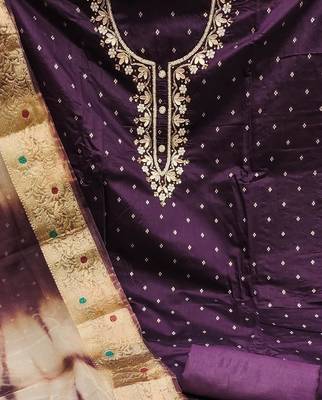 burgundy cotton woven dress material 4
