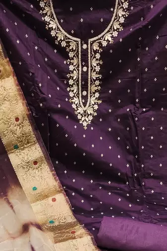 burgundy cotton woven dress material