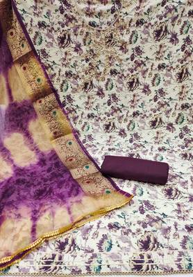 cream cotton hand embroidery dress material 2