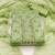 green cotton woven dress material