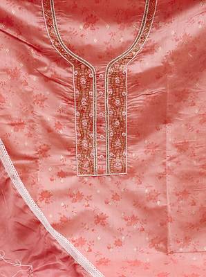 peach cotton woven dress material 4