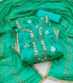 sea green cotton woven dress material