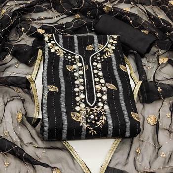 black cotton woven dress material 3