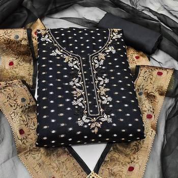 black cotton woven dress material 3