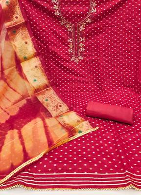 maroon cotton woven dress material 2
