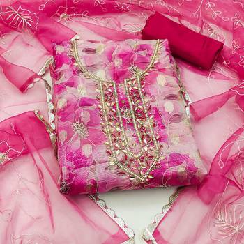 multicolor organza woven dress material 3