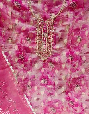multicolor organza woven dress material 4