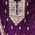 purple organza embroidered dress material