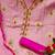 pink cotton embroidered dress material