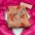 peach banarasi hand embroidery dress material