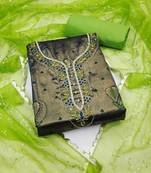 navy blue jacquard woven dress material