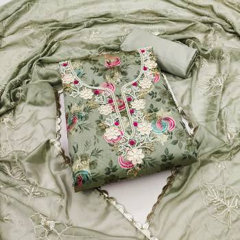 olive jacquard woven dress material 1