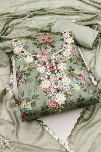 olive jacquard woven dress material