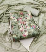 olive jacquard woven dress material