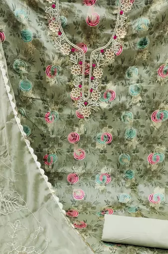 olive jacquard woven dress material