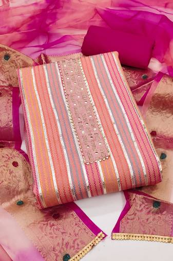 multicolor cotton printed dress material