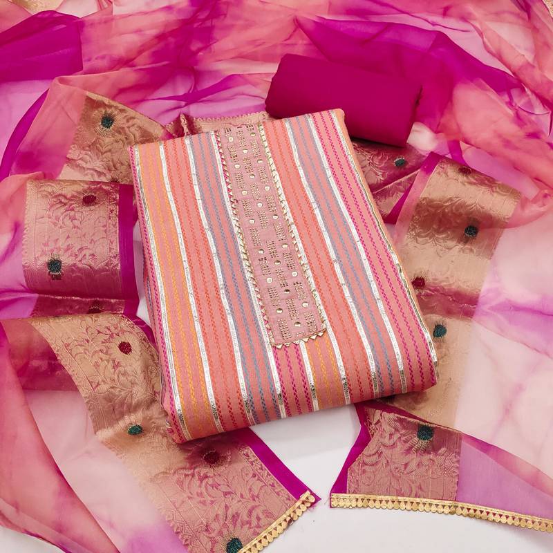 multicolor cotton printed dress material