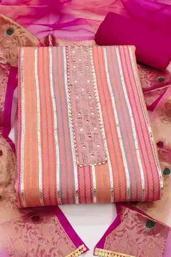 multicolor cotton printed dress material