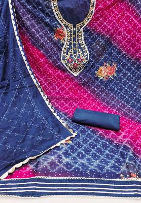 multicolor organza hand embroidery dress material 2