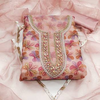 multicolor organza sequins dress material 3