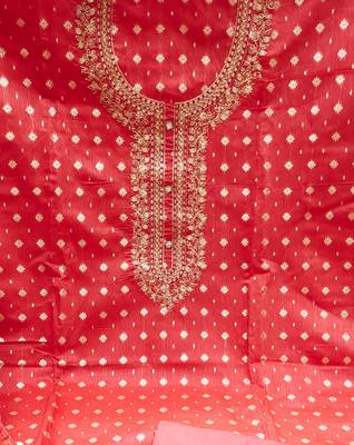peach cotton woven dress material 4