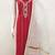 red cotton hand embroidery dress material