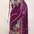 purple georgette embroidered dress material
