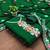 green georgette embroidered dress material