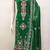 green georgette embroidered dress material