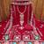 red georgette embroidered dress material