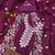 magenta organza embroidered dress material