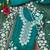 sea green organza embroidered dress material