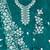 sea green organza embroidered dress material