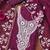 purple organza embroidered dress material