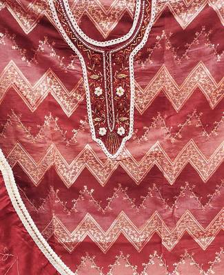 red organza sequins dress material 4