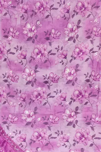 lavender cotton embroidered dress material