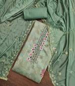 sea green cotton woven dress material