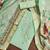 sea green cotton embroidered dress material