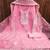 baby pink organza embroidered dress material