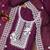 purple organza embroidered dress material