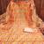 orange organza sequins dress material