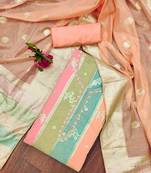 multicolor jacquard woven dress material